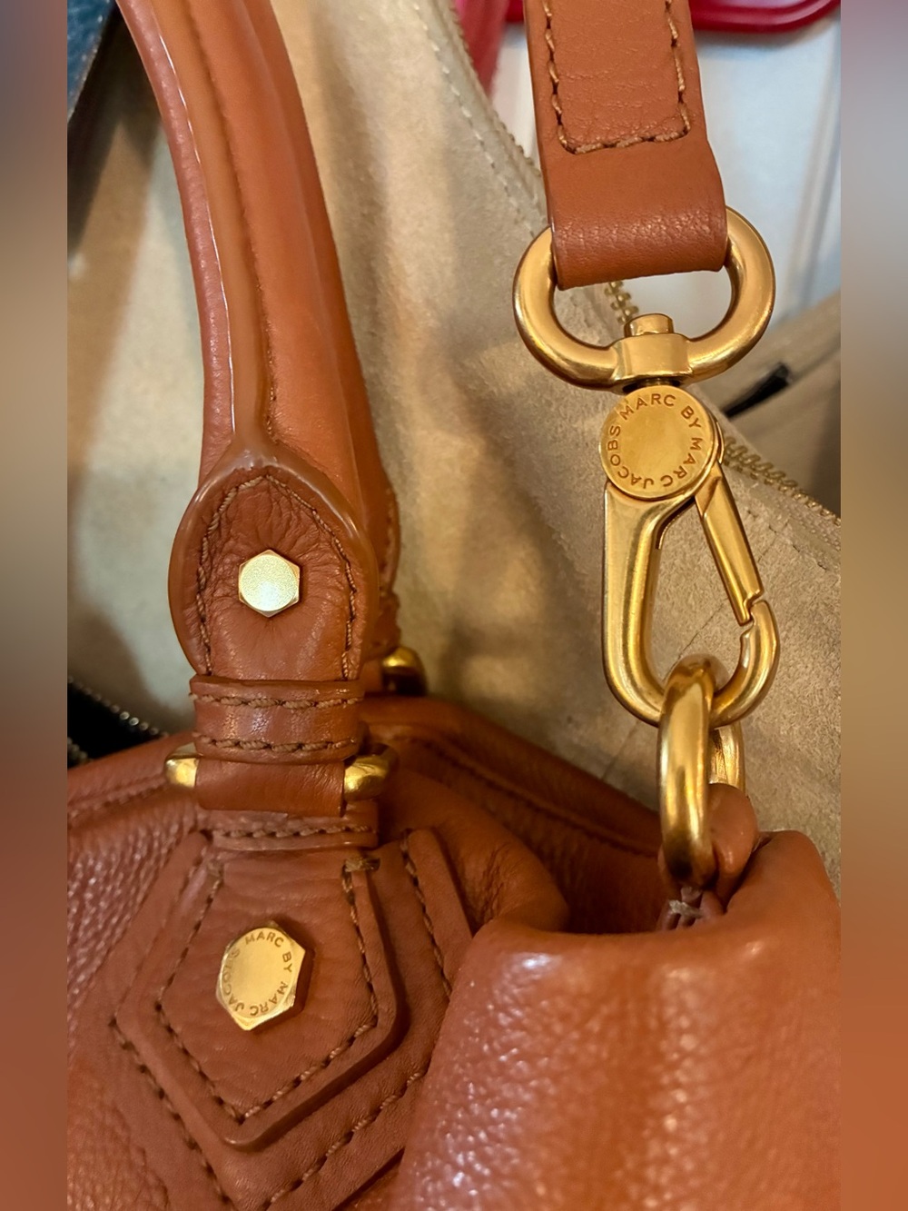 Marc by Marc Jacobs - Classic Q Francesca Brown Leather Top Handle Hobo/Tote Bag - Picture 9 of 14
